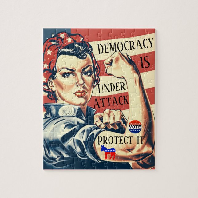 Democracy/ Protect It Jigsaw Puzzle (Vertical)