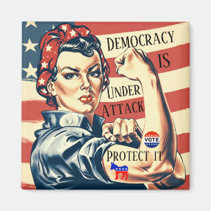 Democracy/ Protect It Magnet