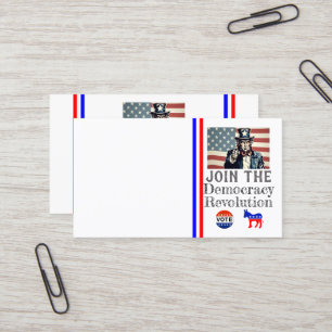 Democracy Revolution Business Card