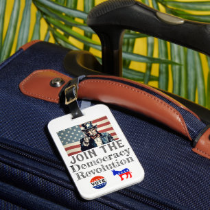 Democracy Revolution Luggage Tag