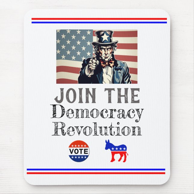 Democracy Revolution Mouse Pad (Front)