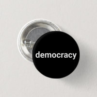 Democracy simple minimalist text black and white