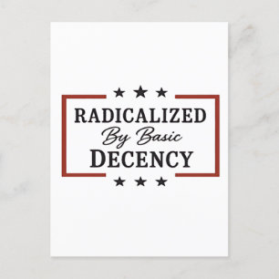 Democracy Social Radicalised By Basic Decency  Invitation Postcard