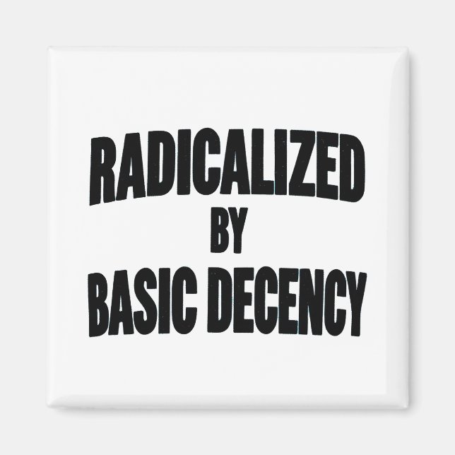 Democracy Social Radicalised By Basic Decency   Magnet (Front)