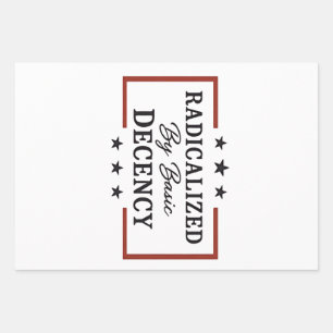 Democracy Social Radicalised By Basic Decency Wrapping Paper Sheet