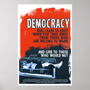 Democracy Will Cease (24x36) Poster