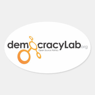 DemocracyLab oval sticker