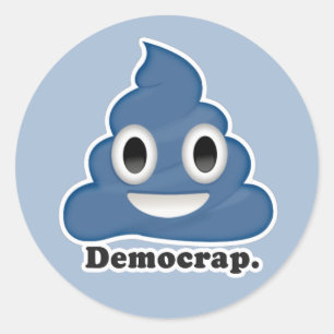 Democrap Classic Round Sticker