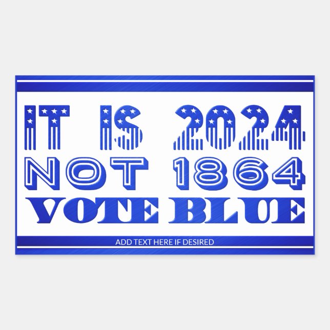 Democrat  2024 rectangular sticker (Front)