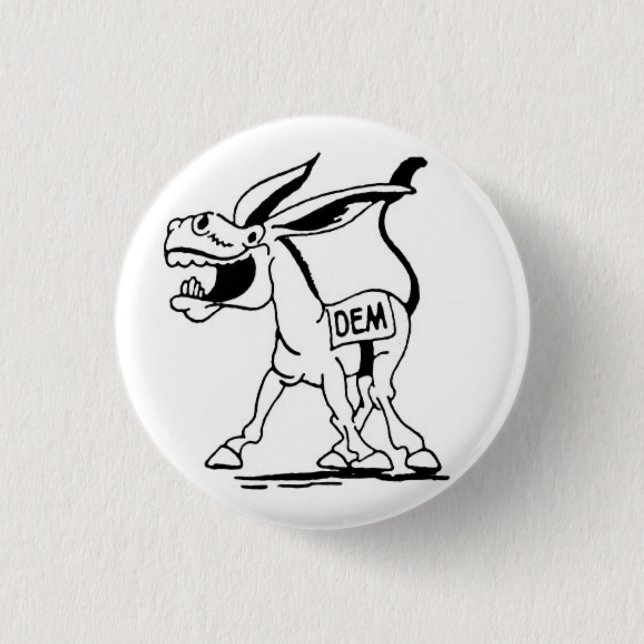 democrat 3 cm round badge (Front)