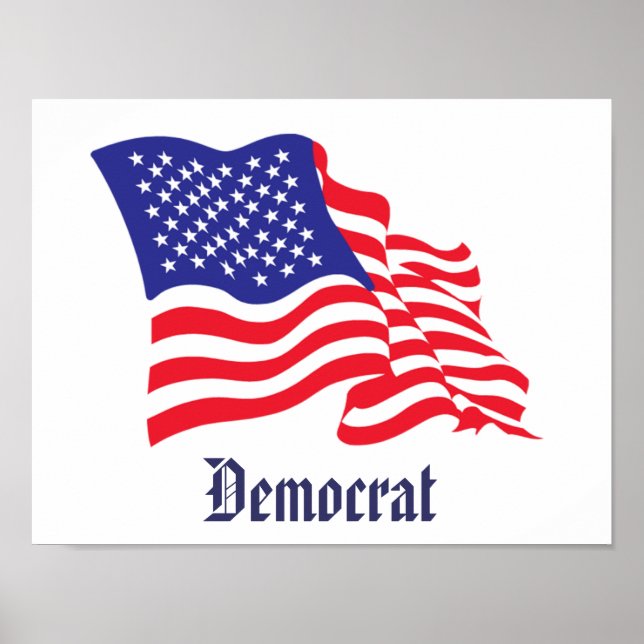 Democrat American Flag Poster (Front)