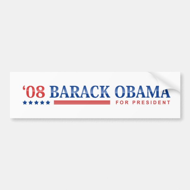 Democrat  Barack Obama 2008 Bumper Sticker (Front)