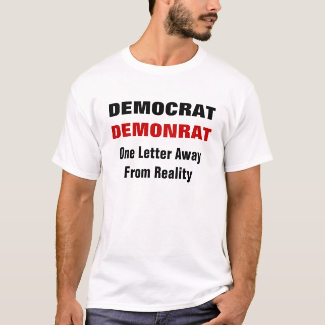 DEMOCRAT, DEMONRAT, T-Shirt (Front)