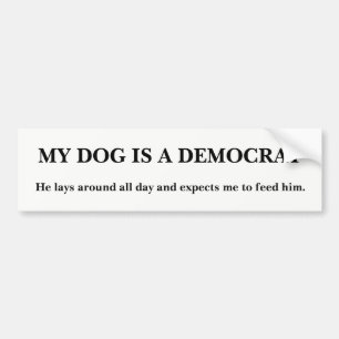 Democrat Dog Bumper Sticker
