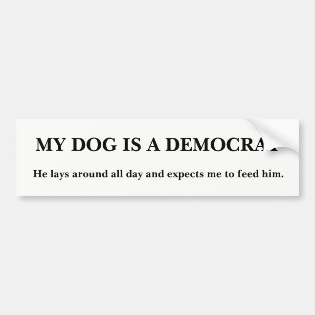 Democrat Dog Bumper Sticker (Front)