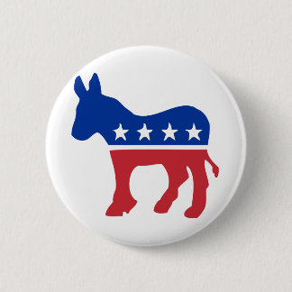 Democrat Donkey 6 Cm Round Badge