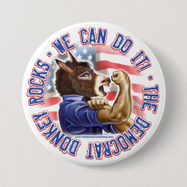 Democrat Donkey  Button  (Front)