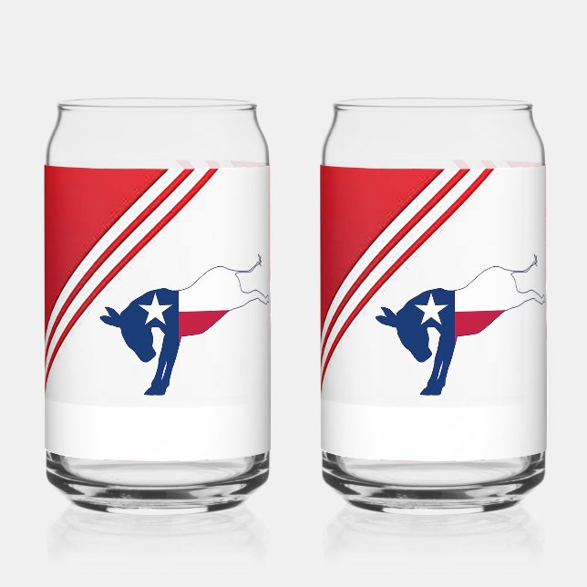Democrat Donkey Can Glass (Front)