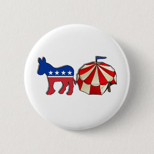 Democrat Donkey Circus 6 Cm Round Badge