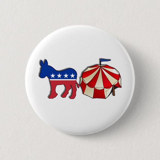 Democrat Donkey Circus 6 Cm Round Badge (Front)