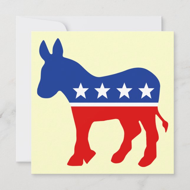 Democrat Donkey invitation (Front)