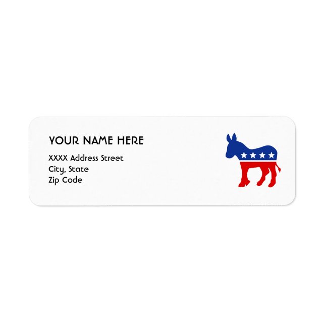 Democrat Donkey Label (Front)