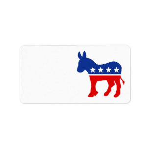 Democrat Donkey Label