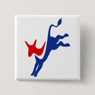Democrat Donkey Logo 15 Cm Square Badge
