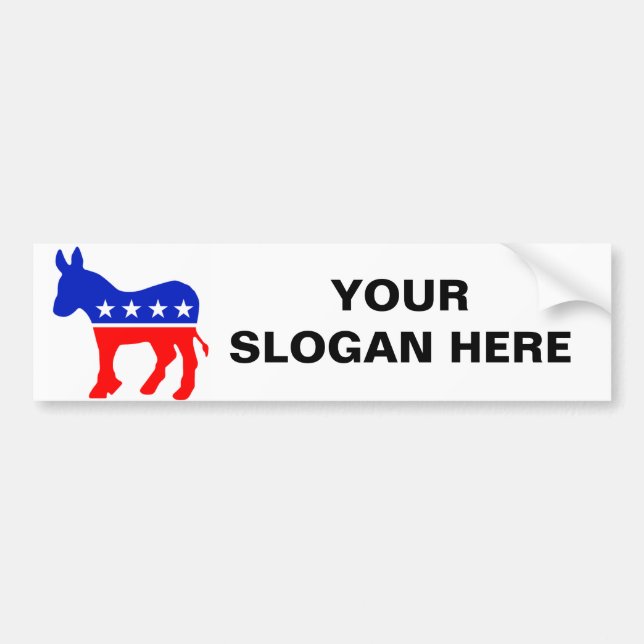 Democrat Donkey Logo Bumper Sticker (Front)