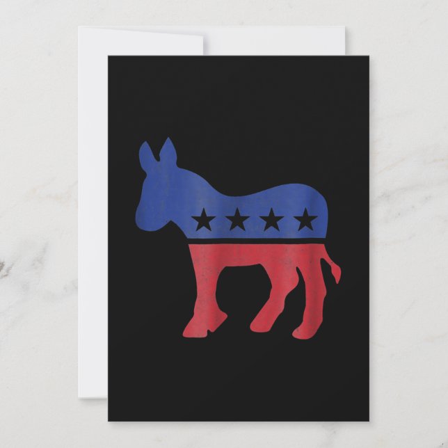 Democrat Donkey Look Democratic Support Holiday Card (Front)