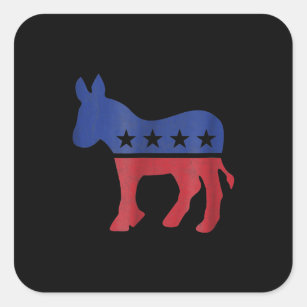 Democrat Donkey Look Democratic Support Square Sticker
