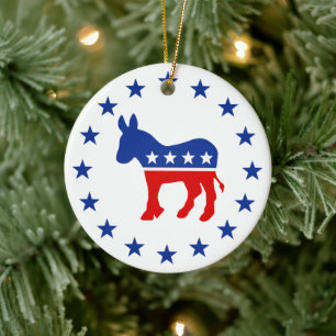Democrat Donkey Ornament