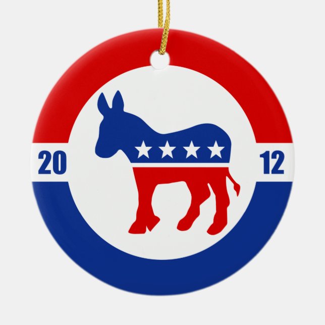 Democrat Donkey Ornament (Front)