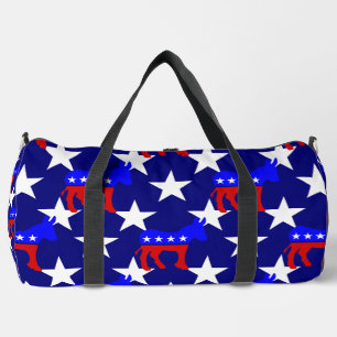 democrat donkey politics election stars duffle bag