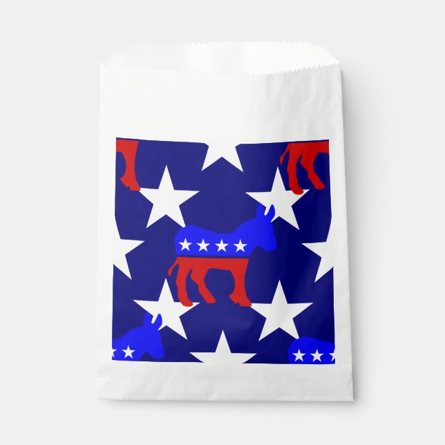 democrat donkey politics election stars  favour bags (Front)