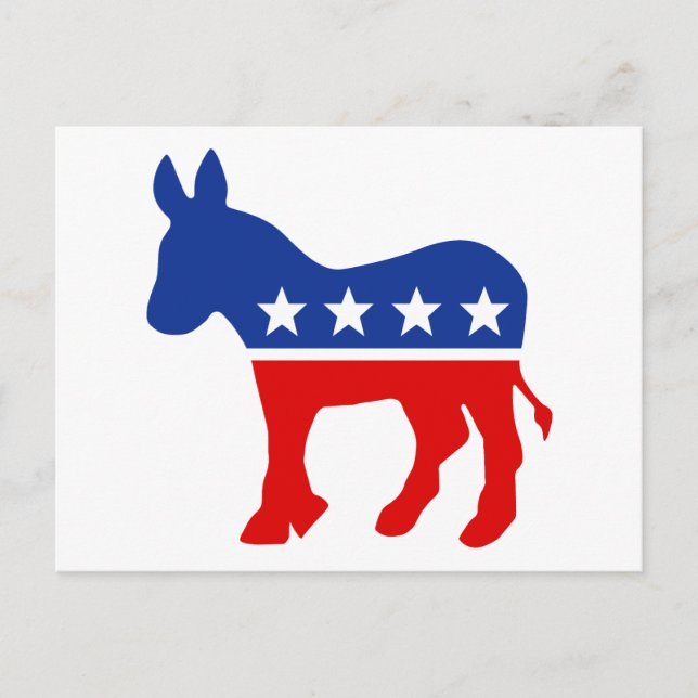 Democrat Donkey Postcard (Front)