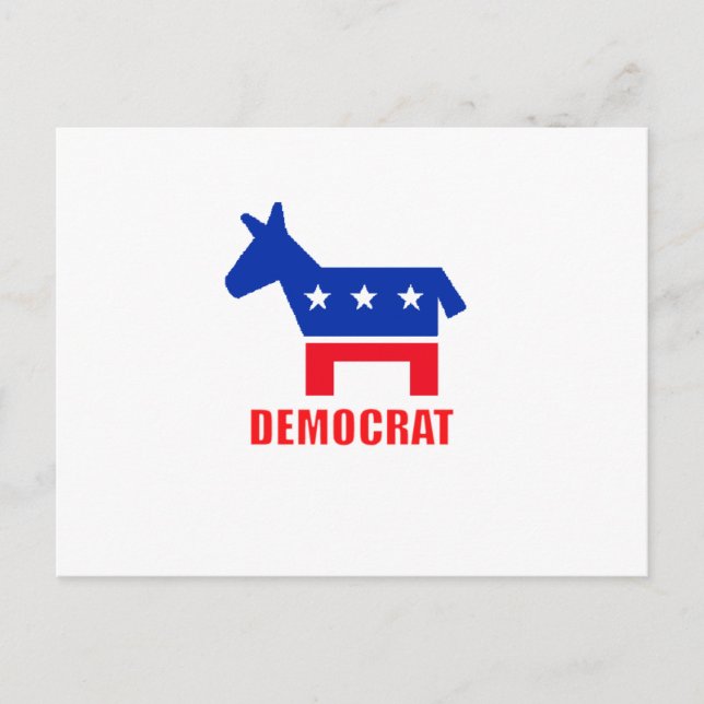 Democrat Donkey Postcard (Front)