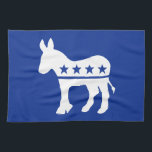 Democrat Donkey Tea Towel<br><div class="desc">Democrat Donkey American MoJo Kitchen Towels

 Choose background colour by clicking on the Customise it! button,  Edit,  Background.</div>