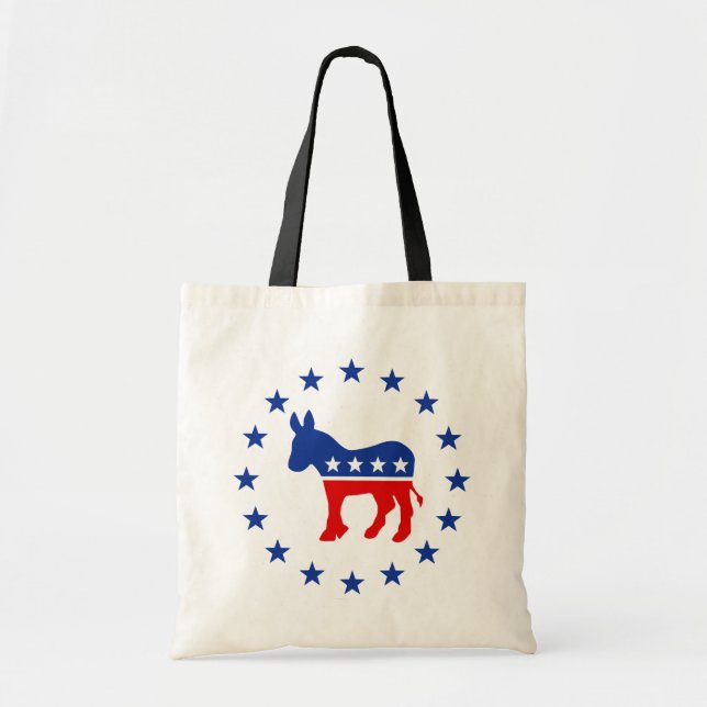 Democrat Donkey Tote Bag (Front)