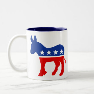 Democrat Donkey Two-Tone Coffee Mug