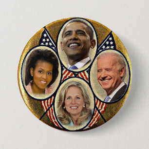 Democrat Family Quadragate 3-Inch Button