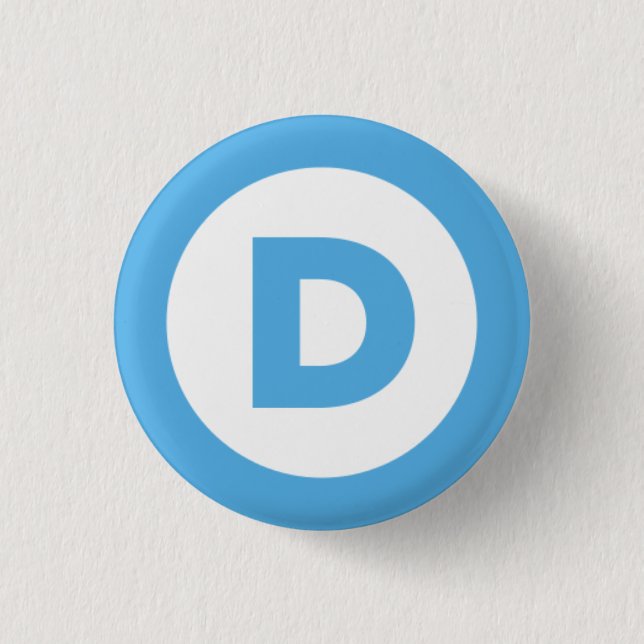 Democrat Logo 3 Cm Round Badge (Front)
