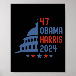 Democrat Obama Harris 2024 Presidential Election  Poster