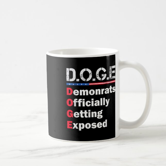 Democrat Officially Getting Exposed, Trump 2025  Coffee Mug (Right)