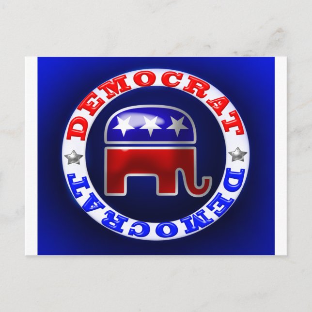 Democrat Party Personal Gifts/Election Merchandise Invitation Postcard (Front)