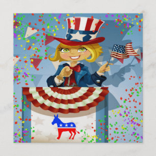 Democrat Patriotic Invitation - srf