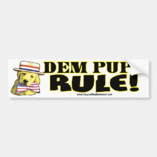 Democrat Pups Rule Bumper Sticker