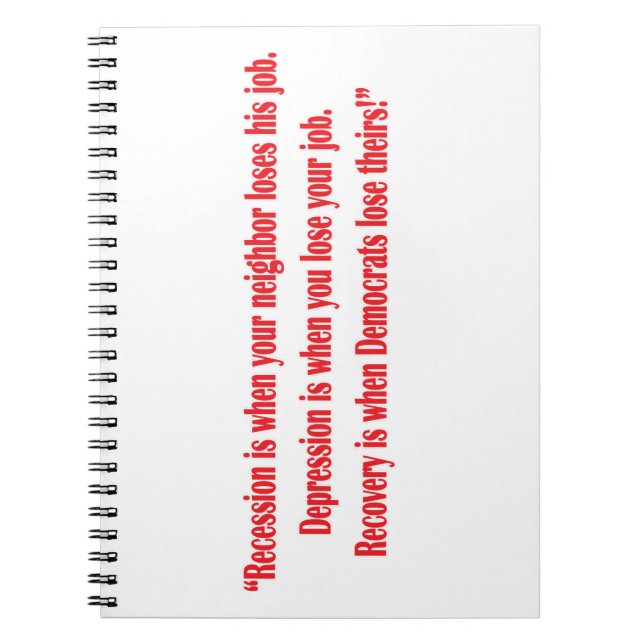 Democrat-Reccesion- Notebook (Front)