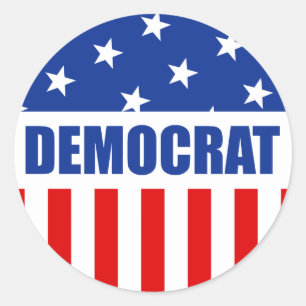 Democrat Round Sticker
