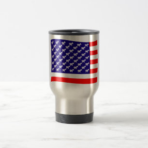 Democrat Stars and Stripes Flag Travel Mug